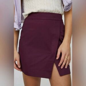 Porridge Anthropologie Structured Wrap Skirt Raspberry Size Medium